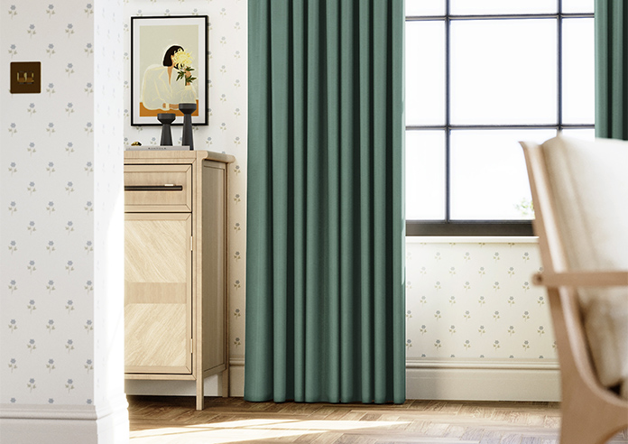 Akoya Faux Silk, Lustre Emerald Green - Made to Measure Curtain - Image 5